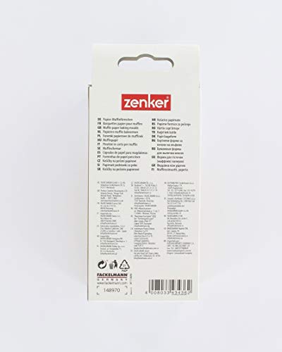 Zenker 43436 cápsulas Magdalenas en papél. Blanco. ø5cm. 100 uds