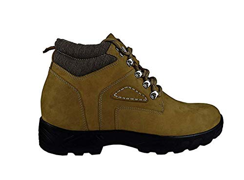 ZERIMAR Botas con Alzas Interiores para Hombres Aumento 8 cm | Zapatos de Hombre con Alzas Que Aumentan Su Altura | Zapatos Hombre | Zapatos Hombre Casuales (39, Camel)