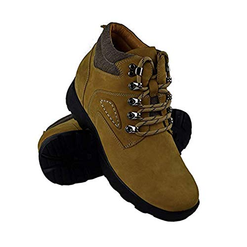 ZERIMAR Botas con Alzas Interiores para Hombres Aumento 8 cm | Zapatos de Hombre con Alzas Que Aumentan Su Altura | Zapatos Hombre | Zapatos Hombre Casuales (39, Camel)