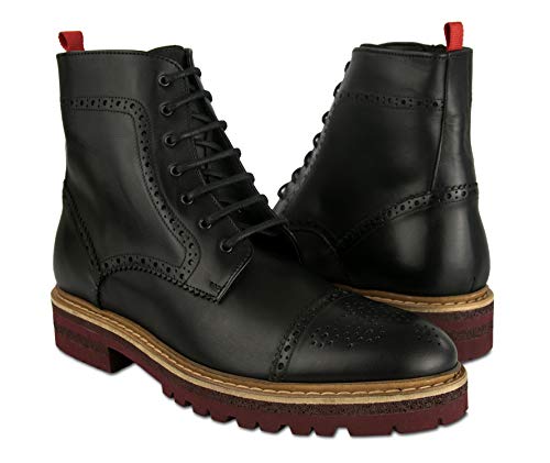 Zerimar Botas de Hombre con Alzas Que Aumentan su Altura + 7 cm | Botas Hombre de Vestir| Botines Hombre| Botas de Piel Hombre | Fabricados en España
