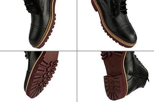 Zerimar Botas de Hombre con Alzas Que Aumentan su Altura + 7 cm | Botas Hombre de Vestir| Botines Hombre| Botas de Piel Hombre | Fabricados en España