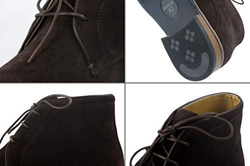 Zerimar Botas de Hombre con Alzas Que Aumentan su Altura + 7 cm | Botas Hombre de Vestir| Botines Hombre| Botas de Piel Hombre | Zapatos Hombre Invierno