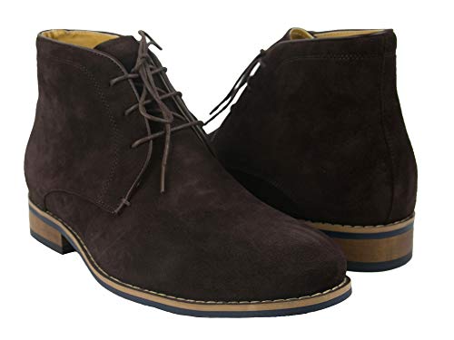 Zerimar Botas de Hombre con Alzas Que Aumentan su Altura + 7 cm | Botas Hombre de Vestir| Botines Hombre| Botas de Piel Hombre | Zapatos Hombre Invierno