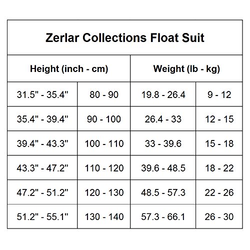 Zerlar Flotador Traje con Flotabilidad Ajustable para Bebé Niñas