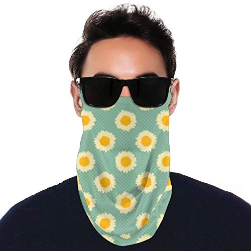 Zeyustge Scarf Camomile Polka Dot Moisture Wicking Sweatband - Ideal for Running, Biking and Athletic Workouts