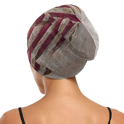 ZHANGhome Gorra para Dormir para el Cabello Hombres Primer Plano de béisbol Viejo y Sucio con Costuras Rojas Gorra para Dormir para el Cabello Gorra de Noche Duradera y Suave para el exterio