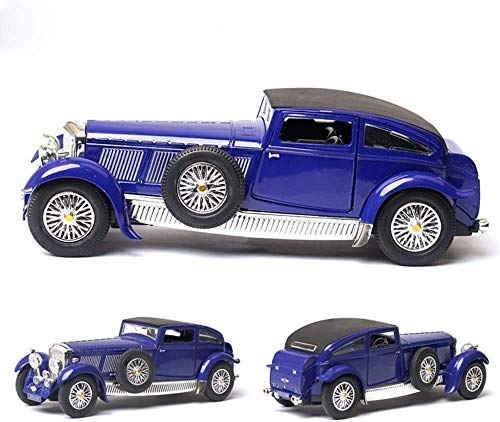Zhangl 8l Fundido a presión Tire hacia atrás Bentley Antiguo Modelo de Coche de uno y veintiocho de aleación de Zinc de Alta Gama de Juguetes for niños con Luces y Sonidos Reales Barricadas niños