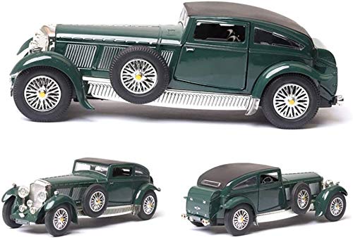 Zhangl 8l Fundido a presión Tire hacia atrás Bentley Antiguo Modelo de Coche de uno y veintiocho de aleación de Zinc de Alta Gama de Juguetes for niños con Luces y Sonidos Reales Barricadas niños