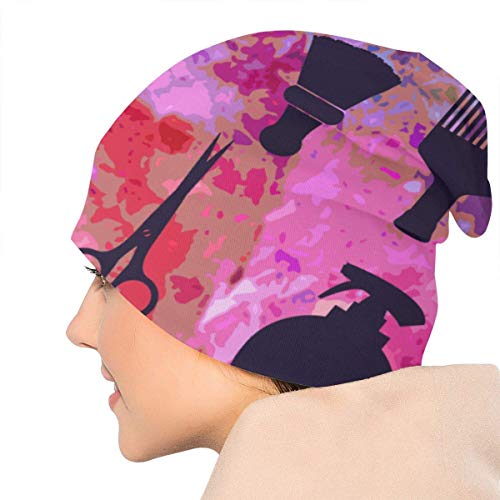 ZharkLI - Gorro de hip-hop para mujer y hombre, con diseño de calavera, para peluquería y peluquería