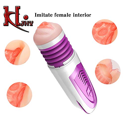 ZHP-LQY Camiseta del USB 3D Realista Automática De Pistón Masculinas Graves M'asturbation Copa T'hrusting Hombres, Carga USB, Portátil, Inteligente, Impermeable Máşťúrbáción