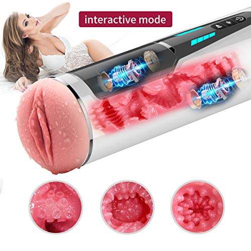 ZHP-LQY Camiseta Masculina Pantalla LED Pantalla De Pistón Automático Masculino Inteligente, Erecciones Más Grandes Y Más Fuertes, Succión 400 Veces/Min Y Rotación De 360 ​​° 10 Patrón