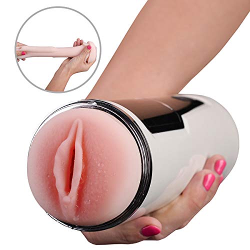 ZHP-LQY Camiseta Masculina Pantalla LED Pantalla De Pistón Automático Masculino Inteligente, Erecciones Más Grandes Y Más Fuertes, Succión 400 Veces/Min Y Rotación De 360 ​​° 10 Patrón