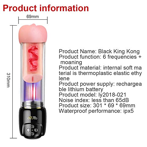 ZHP-LQY Máşťúrbáťīòň Automático Máşçụlìṋø, Måşťụrbāđôr Hômbrê Eléctrica, Auto-Placer Voz Interactivo Manos Libres, Masculino Clip de Voz de succión eléctrica Juguete Ligero