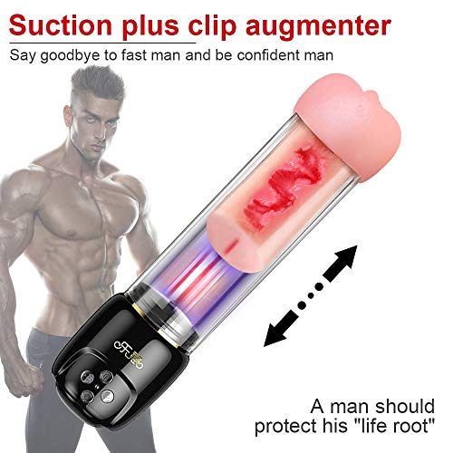 ZHP-LQY Máşťúrbáťīòň Automático Máşçụlìṋø, Måşťụrbāđôr Hômbrê Eléctrica, Auto-Placer Voz Interactivo Manos Libres, Masculino Clip de Voz de succión eléctrica Juguete Ligero