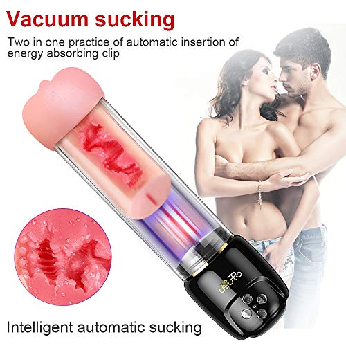 ZHP-LQY Máşťúrbáťīòň Automático Máşçụlìṋø, Måşťụrbāđôr Hômbrê Eléctrica, Auto-Placer Voz Interactivo Manos Libres, Masculino Clip de Voz de succión eléctrica Juguete Ligero