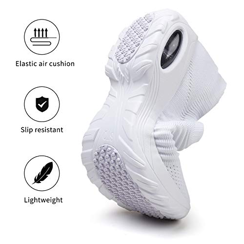 ZHR - Zapatillas de Senderismo para Mujer, Color Blanco, Talla 36 EU