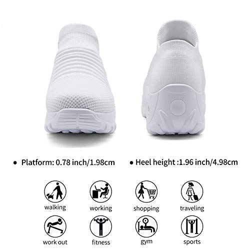 ZHR - Zapatillas de Senderismo para Mujer, Color Blanco, Talla 36 EU