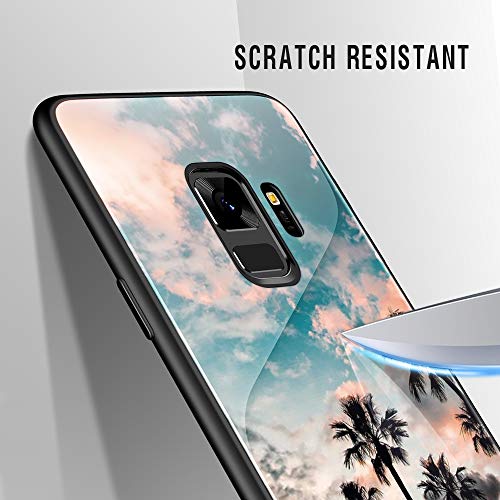 ZhuoFan Funda Samsung Galaxy S9 Plus, Cárcasa Silicona 3D Cristal Templado con Dibujos Design Antigolpes de Protector Case Cover Piel Fundas para Movil Samsung S9Plus 6,2 Pulgadas, Coco