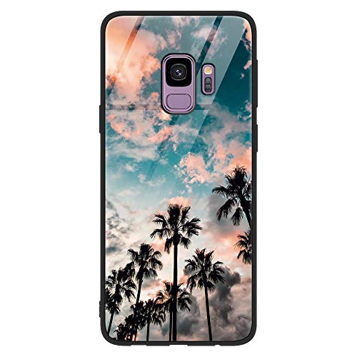 ZhuoFan Funda Samsung Galaxy S9 Plus, Cárcasa Silicona 3D Cristal Templado con Dibujos Design Antigolpes de Protector Case Cover Piel Fundas para Movil Samsung S9Plus 6,2 Pulgadas, Coco