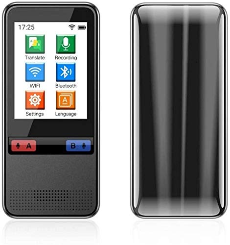 ZHUYU Inteligente traductor de la Lengua de Dispositivos, Inteligente bidireccional instantáneo traductor de la Voz con 2.4inch HD de Pantalla táctil, Compatible con Global 2.4G WiFi Hotspot, Soporte