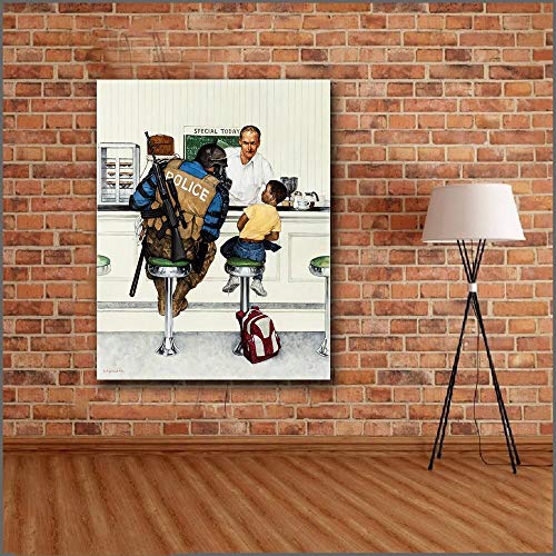 zhuziji DIY Pintar por números Personajes Impresos de Gran tamaño, Eventos y Cosas, Arte de Pared Imprime imágenes para Salas de Estar y dormitorios40x50cm（Sin Marco）