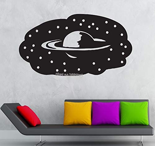 zhuziji Etiqueta de la Pared Planet Universe Star Habitación de los niños Vinilo Bebé Guardería Infantil Etiqueta de la Pared del Arte Decoración de la Pared del hogar 115x63cm