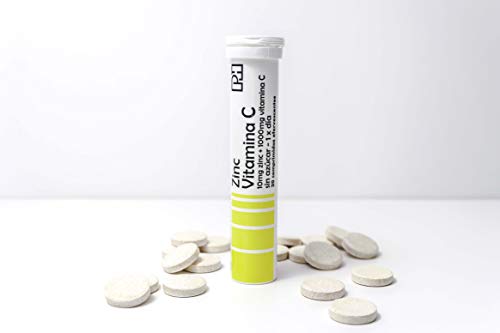 ZINC + VITAMINA C PH 20 comprimidos efervescentes, suplemento para las defensas, oxidación y formación colágeno