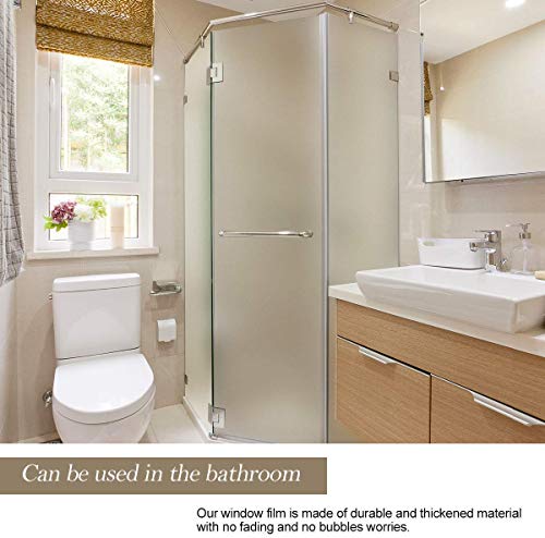 Zindoo Vinilos para Cristales 44.5 X 300 cm Vinilo Ventana Vinilo Translucido Vinilos Decorativos Cristales Laminas para Ventanas Privacidad del Bano