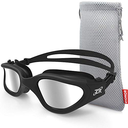 ZIONOR Gafas de Natación, G1 Gafas de Natación Polarizadas con Lente de Espejo/Humo Anti-Niebla y Protección UV Estanco para Hombres Unisex Adulto Mujeres Adolescentes