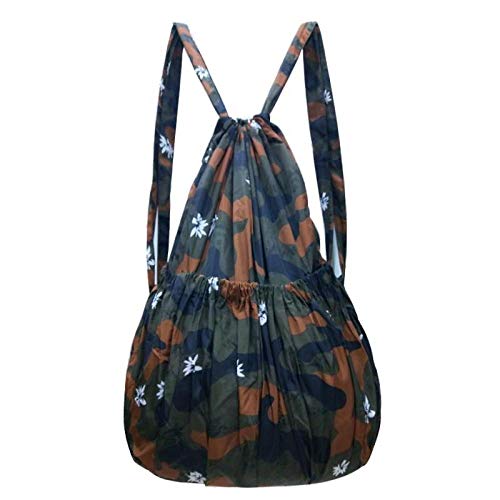 Zipvb Bolsas y cestas de la Compra Bolso Bandolera Viga con cordón Mochila Simple Mujer Mediana Edad Bolsa de Compras Ligera Bolsa de Tela de Flores de Gran Capacidad