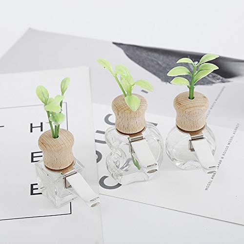ZJDY - Ambientador para coche con clip para perfume de hierba y olor a hierba, decoración de salida automática, botella vacía, accesorio para regalo sin perfume (nombre del color: elipse)