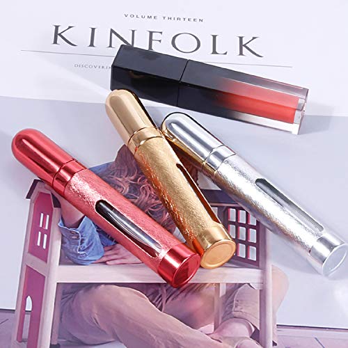 ZKSM 5 Piezas Perfume Atomizador 12ML Botellas rociadoras vacías recargables con ventana transparente Atomizador de bolsillo para bolsos, viajes, vacaciones, viajes aéreos (117 * 19 mm)