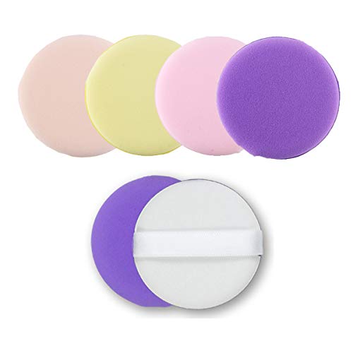 Zliger 12 Piezas Esponja Del Soplo de Polvo,CosmÉTico Puff Borlas Faciales FundaciÓN Maquillaje Suave CojÍN Redondo Herramientas Belleza para Crema LÍQuida Y En Cuerpo Cara