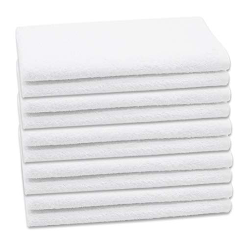 ZOLLNER 10 Toallas de tocador Blancas, 40x60 cm, algodón 100%, en Otra Medida