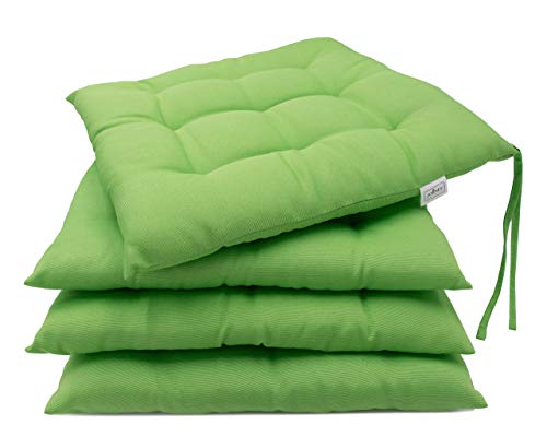 ZOLLNER 4 Cojines para Silla, 40x40 cm, Verde, en varios colores