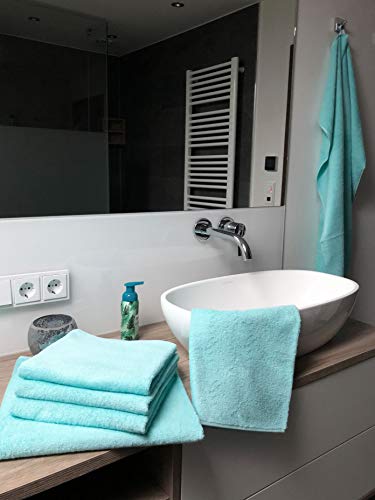 ZOLLNER Juego de Toallas de baño 6 Piezas, Verde Menta, algodón