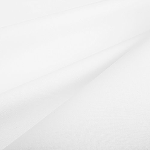 ZOLLNER Sábana Bajera de algodón Blanca, Cama 150, 240x290 cm, Otras Medidas