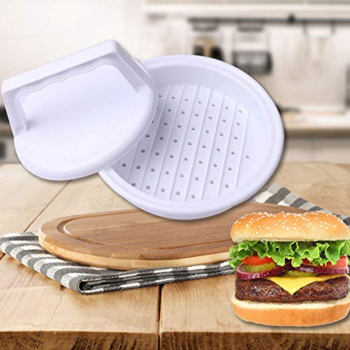 Zonfer Presione El Molde De La Hamburguesa De Carne Utensilios De Cocina Parrilla De Burger Patty Molde De La Prensa De Herramientas De Bricolaje Home Cooking Barbacoa (Blanco)