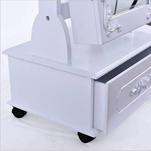 ZQCM Joyero, Organizador de Joyas, Caja de Almacenamiento con Espejo, para Pulseras, Pendientes, Anillos, Collares