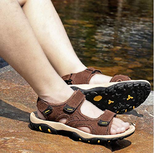 ZR1LZ Sandalias de Andar Ajustables de Ante,Deportes/Dedo del pie/Cerrado/Sandalias con/Correa/Tobillo/Playa/Agua de mar/Senderismo/Pescador