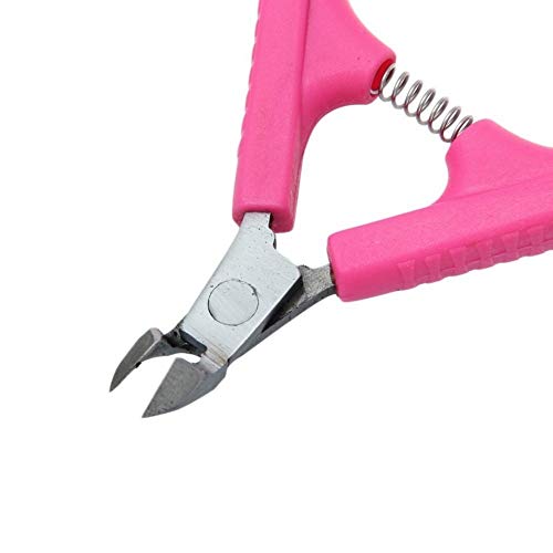 ZS Herramienta de arte de uñas profesional cutícula pinza cortadora recortadora cizalla manicura recortadora tijeras piel muerta rosa mango de plástico for morir alicates de piel tijeras de uñas infan