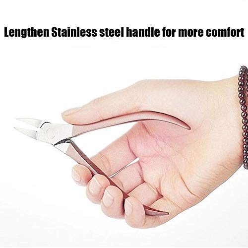 ZS Tijeras de uñas for el removedor de paroniquia Curvo, Pinzas de manicura, alicates de Piel Muerta, Tijeras de Acero Inoxidable Tijeras Herramienta de manicura Tijeras de uñas de paroniquia uñas de