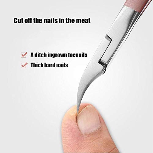 ZS Tijeras de uñas for el removedor de paroniquia Curvo, Pinzas de manicura, alicates de Piel Muerta, Tijeras de Acero Inoxidable Tijeras Herramienta de manicura Tijeras de uñas de paroniquia uñas de