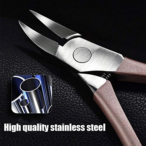 ZS Tijeras de uñas for el removedor de paroniquia Curvo, Pinzas de manicura, alicates de Piel Muerta, Tijeras de Acero Inoxidable Tijeras Herramienta de manicura Tijeras de uñas de paroniquia uñas de