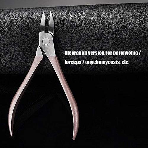 ZS Tijeras de uñas for el removedor de paroniquia Curvo, Pinzas de manicura, alicates de Piel Muerta, Tijeras de Acero Inoxidable Tijeras Herramienta de manicura Tijeras de uñas de paroniquia uñas de