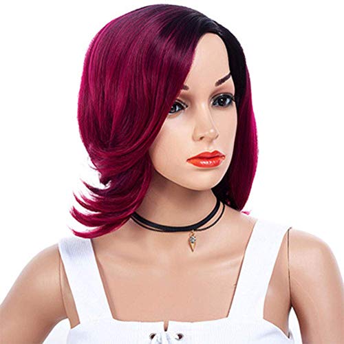 ZTBXQ Belleza Peluquería para el Cuidado Personal Pelucas de Cabello para Mujeres Cordón Fibra química Cabello Rizado Corto Adecuado para Fiestas o