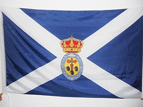 Zudrold Bandera de Santa Cruz de Tenerife 3 'x 5' para un Poste Banderas de Las Islas Canarias 90 x 150 cm Banner 3x5 pies con Agujero