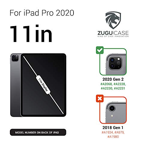 ZUGU CASE 2020 iPad Pro 2nd Gen Alpha Case w/Convenient Magnetic Stand - Thin Profile, Automatic Sleep/Wake - Navy Blue, 11 Inches