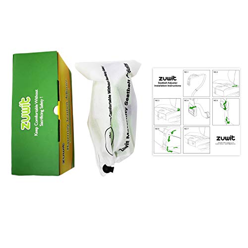 ZUWIT Ajustador de cinturón de seguridad para mujeres embarazadas, comodidad para el vientre de las madres embarazadas, un cinturón de protección imprescindible para las madres embarazadas (Verde)