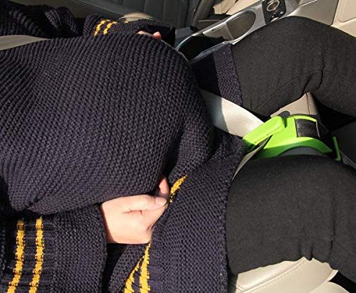 ZUWIT Ajustador de cinturón de seguridad para mujeres embarazadas, comodidad para el vientre de las madres embarazadas, un cinturón de protección imprescindible para las madres embarazadas (Verde)